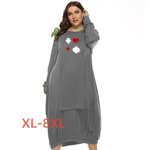 Платья плюс размеры 4xl 5xl 6xl 7xl 8xl Формальный для женщин покерный отпечаток maxi vestidos para mujer ram вечерний коктейль