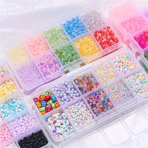 10 colori Kit per la creazione di gioielli Alfabeto Lettera Perline Scatola Cristallo ceco Perline di vetro Set per fatti a mano Fai da te Orecchini Bracciale Anelli 231229