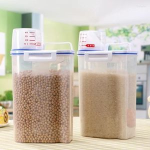 Butelki do przechowywania przechowywania pudełka z pojemnika na mąkę Ryżowe Dozownik kuchnia plastikowe jedzenie ładne pudełko zboża