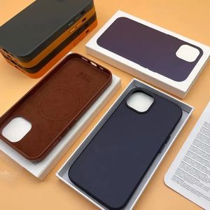 Capa magnética de couro para celular para iPhone 15 14 Pro Max compatível com MagSafe PU capa de couro para celular com pacote de varejo MAX MAX88