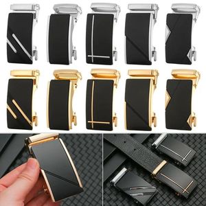 Belts DIY Automatic Buckle Slide Belt Strap Men's Head Leisure Business Accessories