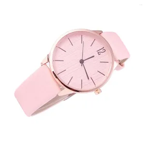 Wristwatches Women's Wrist Watches Simple Dial Ladies Pu Strap Analog Quartz Watch Elegant Dress Fashion