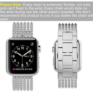 إكسسوارات 3pcs حزام من الفولاذ المقاوم للصدأ للنساء لـ Apple Watch Band 6 5 سوار سلسلة معدنية لـ IWatch SE 4 3 Watchband FHX39BD 3844MM