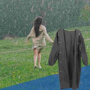 Regnrockar vuxna regnrock återanvändbar poncho huva för män mäns svart med helkropp ponchos vuxna