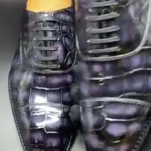 2024Scarpe eleganti Chue Arrivo Uomo Uomo In pelle di coccodrillo Fromal Oxford con suole