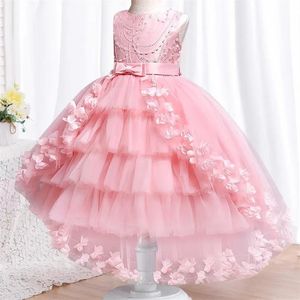 Dresses High quality baby lace princess dress for girl elegant birthday party trailing dress Baby girl's christmas clothes 312yrs 220803