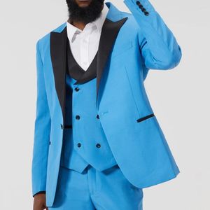 Erkekler Suits Erkek Erkek Erkek Düğün Damat Blazer Ceketler Yelek Pantolon 3 Parça Lüks Zarif Klasik Klasik Tam Sosyal Kostümler