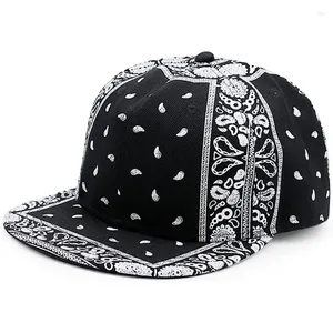 Bollmössor Bandana Baseball Cap Hatts For Men Beach Hat Sun Women's Black Flat Brim Blue Red White Fashion Hip Hop