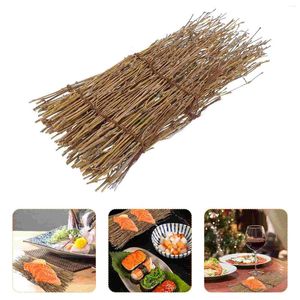 Set di stoviglie da 3 pezzi EL Restaurant Plate Bamboo Fence recinta ornamento vassoio in legno