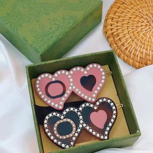 Headbands 2023 New Heartshaped Hair Clips Barrettes women's fashion personality brand designer HairJewelry for women party birthday gift je