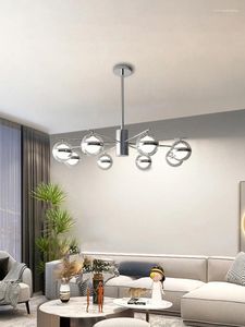 Ljuskronor modern LED -ljuskronans belysning för vardagsrum sovrum kök nordiskt gren tak hängslampa silver krom 2024 dekor