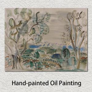 Målningar Landscapes Oilmålningar Raoul Dufy Olive Trees av Golfe Juan Modern Art på duk högkvalitativ hand målad för kontorsvägg D