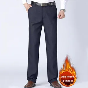 Men's Suits Male Smart Casual Pants Stretchy Sports Fast Dry Trousers Spring Autumn Full Length Straight Office Black Navy Work