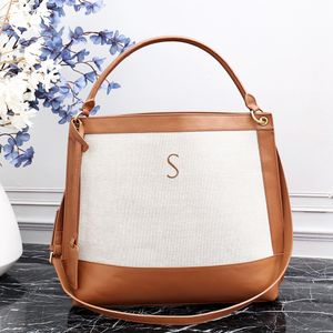 New Women Crossbody Bag Designer HOBO Handbag Shoulder Bag Canvas with Leather HOBO tote bag Casual Women's Large Crossbody with Wallet 2 Pcs 8013