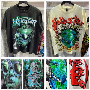 graphic tee mens designer shirts hellstar shirt t shirt clothes hipster tshirt fabric street graffiti Lettering foil print vintage summer cotton Loose fitting