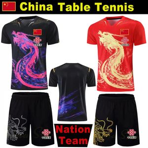 Camicie 2021 CINA Dragon Table Tennis Maglie Pantaloncini Set Uomo Donna Bambini Kit Tennis da tavolo Camicia vestito Abbigliamento Bambini PingPong Camicie
