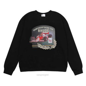 2024 designer new stylemen's Hoodies Sweatshirts Men's Comforters Sets Chic Rhude F1 Racing Gran Prix Circuit De Monaco Round Neck Sweater