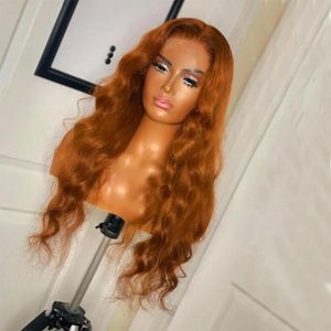 Wigs Ginger Blonde Body Wave Human Hair Wigs for Women 150 Density Glueless Full Lace Ginger Blonde Remy Hair Wigs