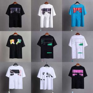 Luxo Offs Designer Mens Camisetas Algodão Camisetas Homens Mulheres Offwhites Tops Tees T-shirt Casual Verão Camisetas Clássico Back Paint Arrows Branco Manga Curta Camiseta VN0Y