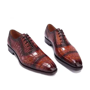 Pure Dress True Shoes weitasi Crocodile Manual Business Leisure Men Formal Livuine Leather 73