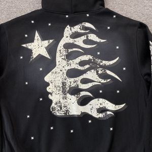 Hellstar Hoodie Mens Hoodie Tracksuit Designer Hoodies Sweatshirts Portrait High Street Tide förtjockad Vintage Wash för att göra Old P 946