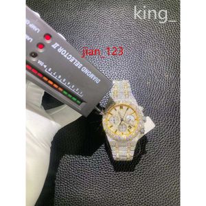 Luxuriöse Moissanit-Diamantuhr, Iced Out-Uhr, Designer-Herrenuhr für Herrenuhren, hochwertige Montre-Uhren mit automatischem Uhrwerk, Orologio. Montre de Luxe i10