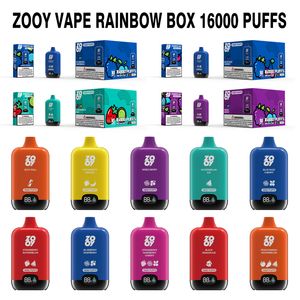 EU Lokal Warehouse Zooy Bar Digital 15000 Puff Einweg E -Zigaretten Ölindikatorleistung Indikator 1,2OHM Mesh Spule 25ml E Cigs Puff 15k 0% 2% 3% 5% Vape 16K 16000 Puffs