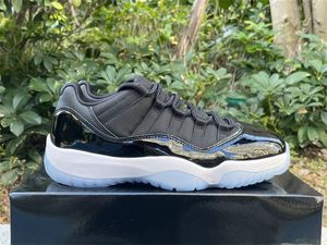 Space Jam Черные дизайнерские баскетбольные кроссовки Jumpman 11 Low из натуральной кожи Повседневные уличные кроссовки Спортивные кроссовки Высочайшее качество Быстрая доставка в оригинальной коробке