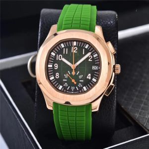 Högkvalitativ mekanisk Aquanaut 5968 Watches Luxury Mens Watch PP ETA Automatisk kalender Display Fine Steel Gold Case Sapphire Fashion Watches Grenade Watch