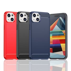 Carbon Fiber Phone Cases For iPhone 15 14 13 11 12 Pro Mini X Xr Xs Max 7 8 Plus Cover ForSamsung S21 S20 Ultra S10 S9 S8 Note 20 10 9