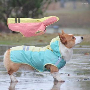 Hundbilsäte täcker 2023 Raincoat Reflective Raining Coat for Dogs Clothie Hoodie Jumpsuit Pets Clothing Waterproof