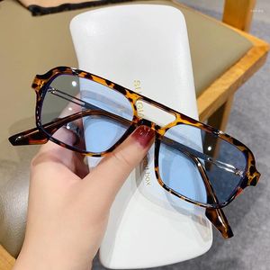 Sunglasses Fashion Double Beam Ocean Piece Cross Border Metal Glasses Anti-ultraviolet For Adult