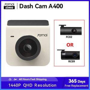 Carro dvr Dash A400 DVR 70mai 1440P Resolução 145° FOV Recorder APP Control Support Rear Cam 24H Parking MonitoringHKD230701