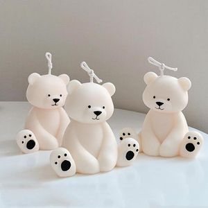 Candele creative orso 3d orso profumato a candela silicone stampi di sapone di sapone fatti a mano per decorazioni in gesso utensili per diffusore camera da letto