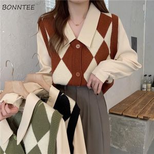 Koszulka damskiej Blouses Fake dwa kawałki moda miękka vintage patchwork design żeńska jesień wszystkie pasujące w stylu preppy piękny wypoczynek 230630