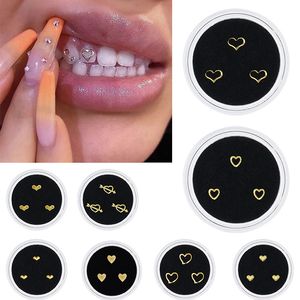 Diğer Oral Hijyen 3 PCS Kutusu Dental Diş Gem Taklit Dişleri Kristal Süsleme Terzi Çeşitli Şekli Güzellik Elmas Takı Dekorasyonu 230701