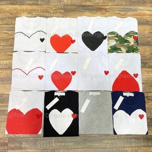 Модная мужская футболка Дизайнер Red Heart Shirt mes Повседневные женские рубашки Футболки Хлопок оверсайз S-2XL j7Vv #