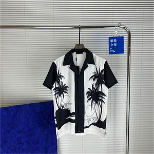 #6 Mens designer luxury dress Shirts silk Shirt Luxury Clothes Short Sleeve letter clowers print Casual Summer collar mens mix colors Size M-3XL 09