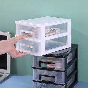 Baskets Double Drawer Desk Storage Box Plastic File Sundries Rack Cosmetic Cabinet Storage Storage Box Desktop Makeup Office Storage Box