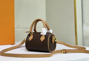 Designer Bags womens shoulder bag Nano Speedy brown flower leather MINI tote embossed crossbody bags Louiseitys Handbags viutonitys vuttonity Lvity makeup purses