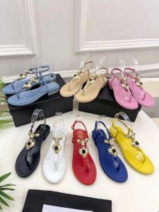 23 Love Pearl Buckle Sandals Lambskin Metal Strass Имитация жемчужины Черные кожаные мулы Slides.