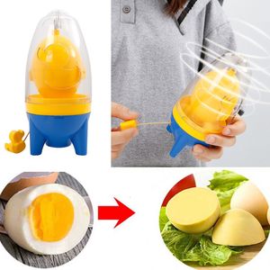 Egg Boilers Rocket Manual Golden Puller Scrambler Household White Yolk Mixer Albumen Blender Without Breaking Eggs Kitchen Tools 230630