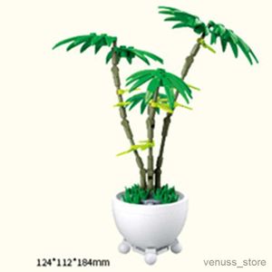 バンブーサポット植物多肉植物多肉植物ボンサイツリーガーデンロマンチックなビルディングブロックモデルキッズセットキットおもちゃR230701