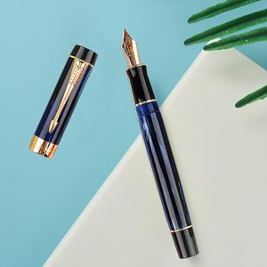 Pens Jinhao Centennial 100 Fountain Pen 18KGP Golden Plated M Nib 0.7mm Acrylic Ink Pen With Arrow Clip