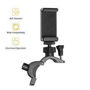 Monopods Black Tripod Phone Holder for Light Stand Selfie Stick Photo Ring Light Youtube Camera Video Photography Studio Accessories