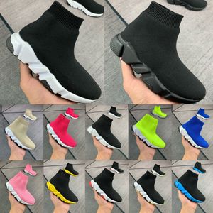 Speed ​​Trenerers Buty Sock Buty Maluch Boys Sneakers Designer Running Children Boot Black White Red Neon Kid But Buter Trainer Youth Girls Rose Hortensia Pink Blue