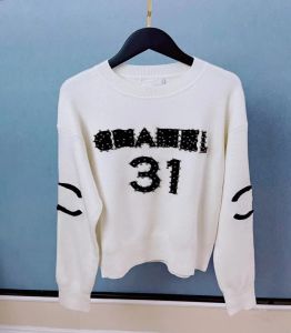 고급 버전 여성용 스웨터 프랑스 유행 의류 C 문자 그래픽 자수 패션 라운드 넥 채널 까마귀 럭셔리 브랜드 스웨터 탑스 티셔츠