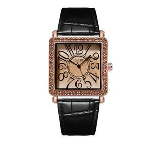 2023 Retro Light Luxury Square Diamond Set Orologio al quarzo impermeabile con cinturino ultra largo da 24 mm con quadrante grande