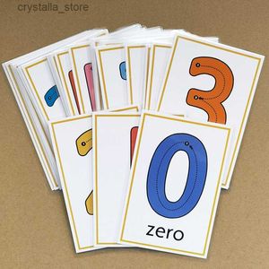 29PCS English Number Cards Flash Karty Dowiedz się sekwencji pisania cyfrowego uderzenia przedszkola nauczyciela angielskiego Nauczyciela nauczania L230518