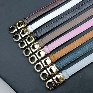 Moda Tasarımcı Hakiki Deri Kemerler Kadınlar İçin Erkekler Günlük Bel Bandı Kadın Altın Düz Tepeli Yüzük Kemer Bayanlar Ceinture Kemeri 2.5 cm Kırmızı Kutu